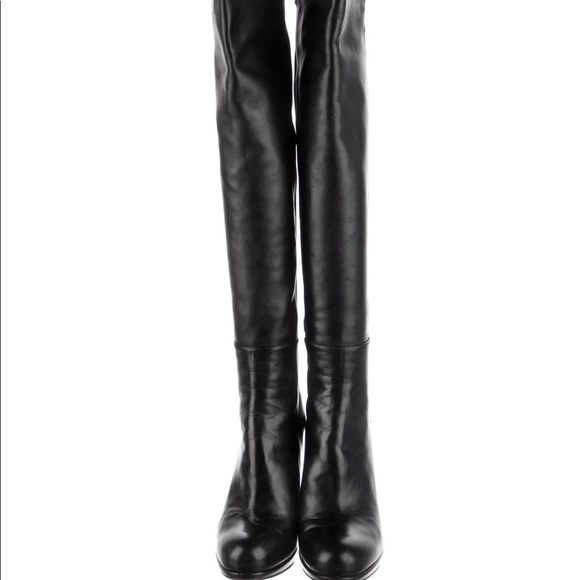 Stuart Weissman black leather knee high boots 7 new price to sell ! - Picture 12 of 13